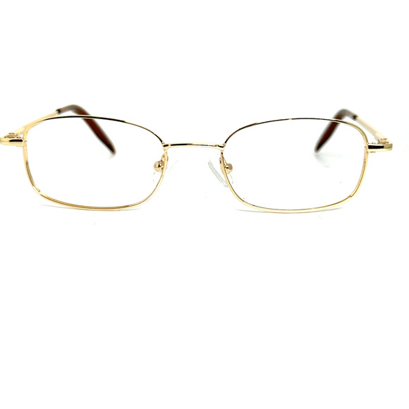 Zenni Eyeglasses Frames 413414 Gold Full Rim H18635 - Picture 1 of 7